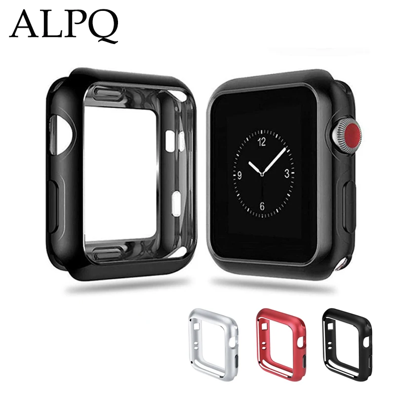 

ALPQ 2Pcs/Lot Magnetic Watch Case Metal Frame Full Protective Case For Apple Watch Shockproof Case Cover For iwatch 4 3 2 1
