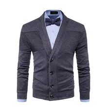 Men Sweater Casual Jersey Long Mens Cardigan New Male Brand Patchwork Slim Fit Red XXL Homme Sweaters Men Knitwear Y