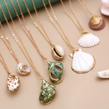 ZA ожерелье с подвеской в виде раковины из бисера и раковины, женское летнее пляжное массивное ожерелье, богемное колье, ювелирное изделие
