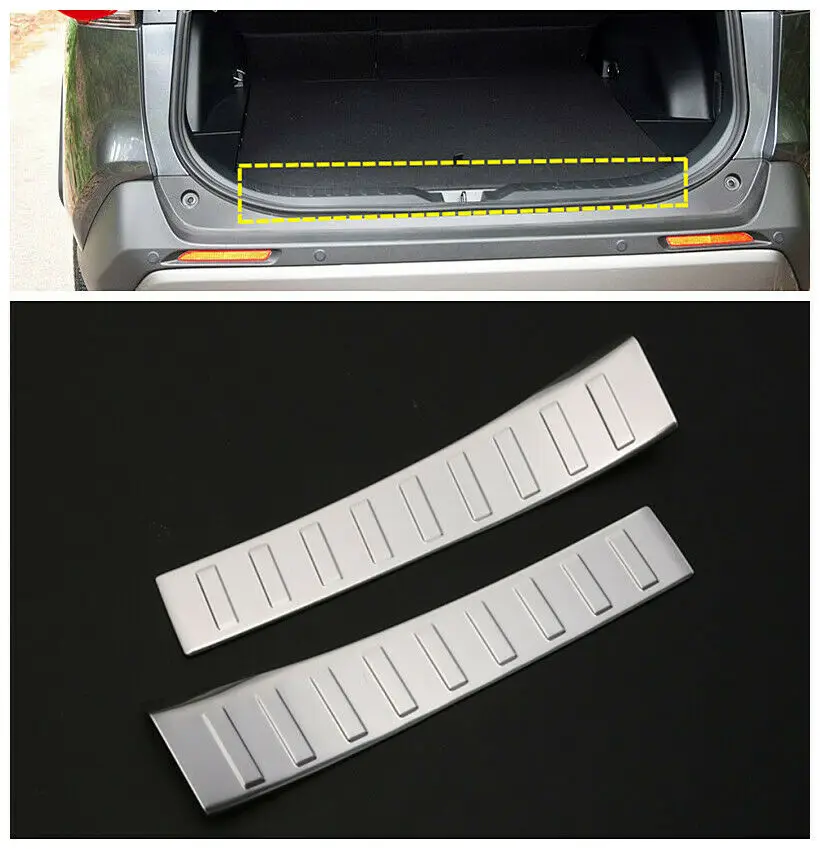 

Rear door Cargo Bumper Protector Sill Plate Trim For Toyota New RAV4 2019 2020