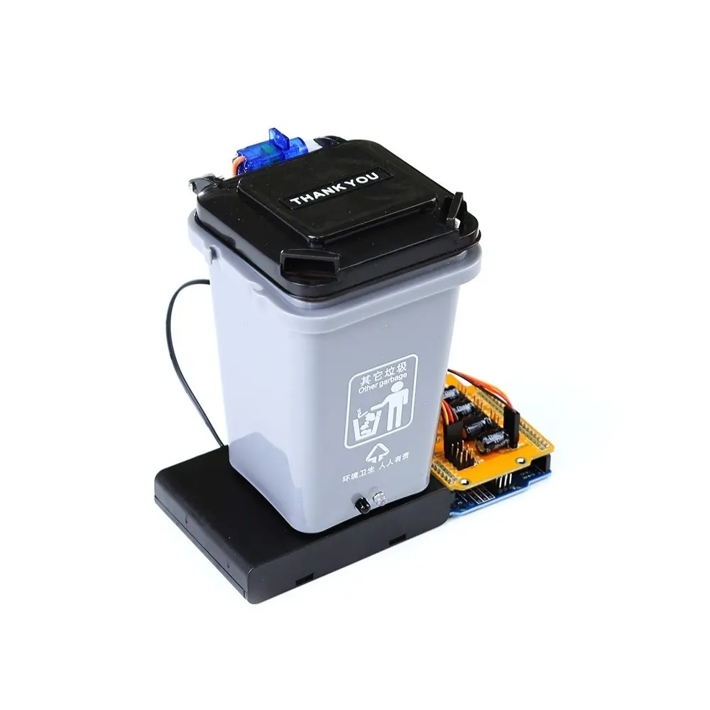 Diy Arduino Kit Automatic trash can Robot diy Kit UNO R3 Mixly STEM Education Children&rsquo;s programming DIY SNAR46