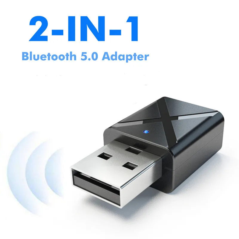 2 в 1 Bluetooth 5,0 передатчик приемник 3,5 мм Aux A2DP, AVRCP беспроводной стерео аудио адаптер для ПК ТВ/наушники