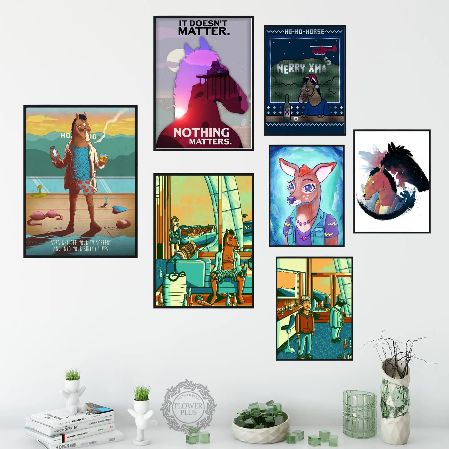 Постер Bojack Horseman, сериал, анимационные постеры и принты, настенная художественная картина, холст для детской комнаты, домашний декор