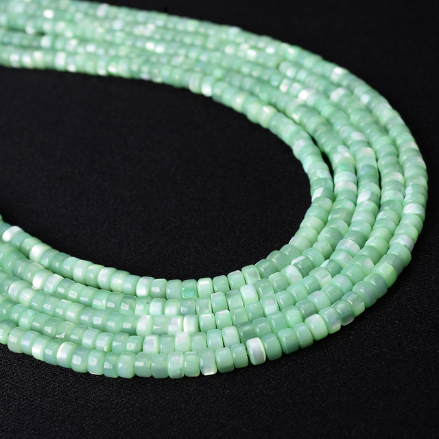 Natural Shell Beads 2x4mm Cylinder Loose Spacer Bead for Jewelry Making DIY Necklace Bracelet Earrings Charms 180pcs