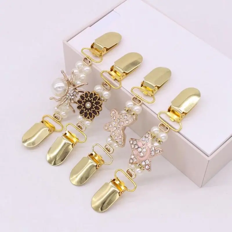 Promotion! Europe And The United States Popular Clothing High-End Pearl Dress Clip Gold Duckbill Button Cardigan Tightening | Дом и сад
