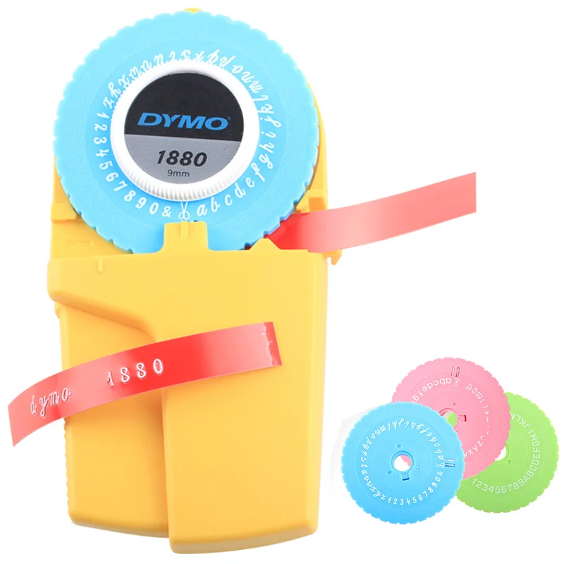 Dymo 1880 ручная этикетка 9 мм (3/8 дюйма) 3D тиснение пластиковые этикетки из ПВХ для DIY