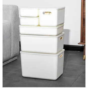 

Large Underwear Bra Socks Storage Box with Cover Underpants Organizer White Plastic Closet Clothes Container Box for Scarf Ties