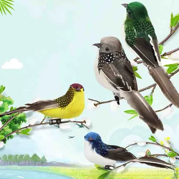 

Mini Fake Birds Artificial Feather Foam Doves Wedding Garden Decoration Ornament Emulation Decoration Bird Model