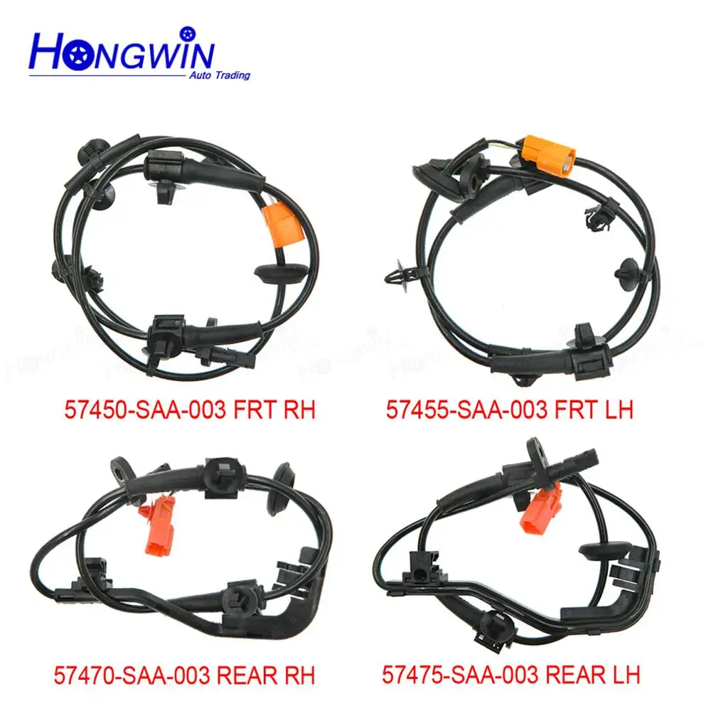 

ONE Set Front Rear Left Right Wheel Speed ABS Sensor For HONDA City Saloon 00-03 FIT II 2002-2008 57470-SAA-003 57450-SAA-003