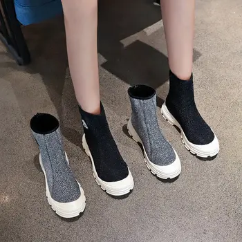 

Front zipper spring and autumn Martin lady's boots 2019 spring boots