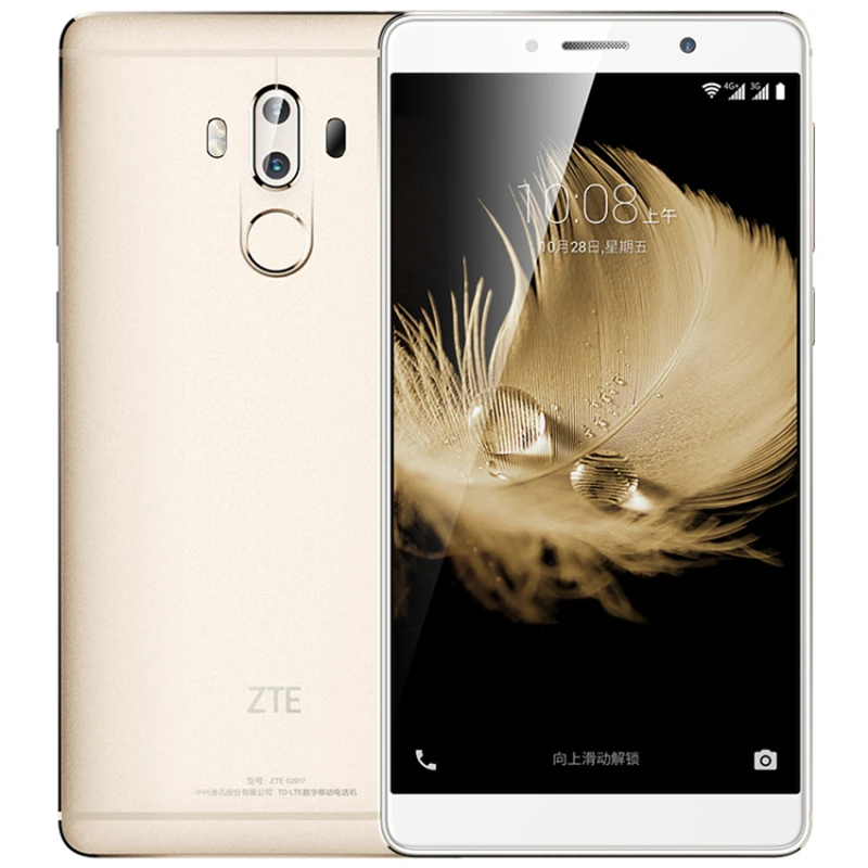 Смартфон zte AXON 7 MAX с глобальной ПЗУ, 4 ГБ, 64 ГБ, Snapdragon 625, 6,0 дюйма, FHD, отпечаток пальца, быстрая зарядка, мобильный телефон - Цвет: Gold