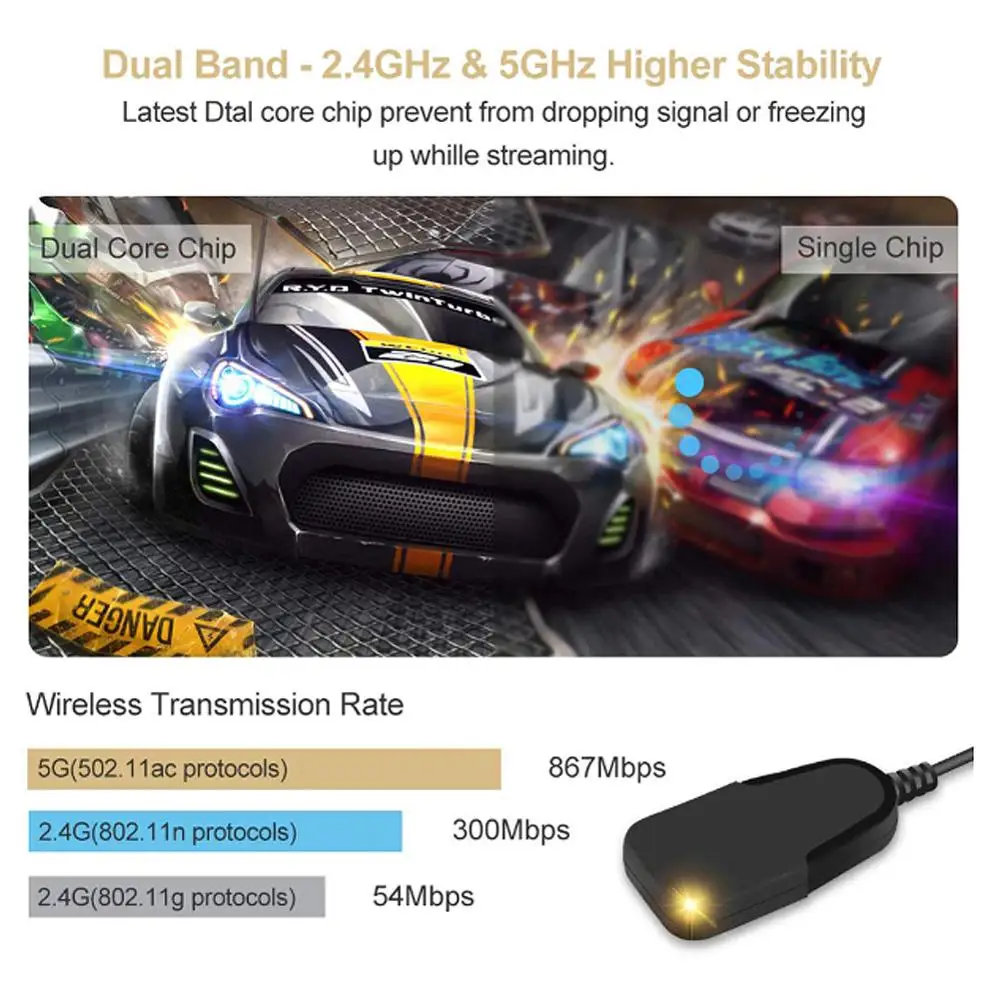 Зеркало с Wi Fi 2 4 ГГц для Android Iphone Apple мини ПК HD 1080P|SmartTV-стики и тюнеры| |