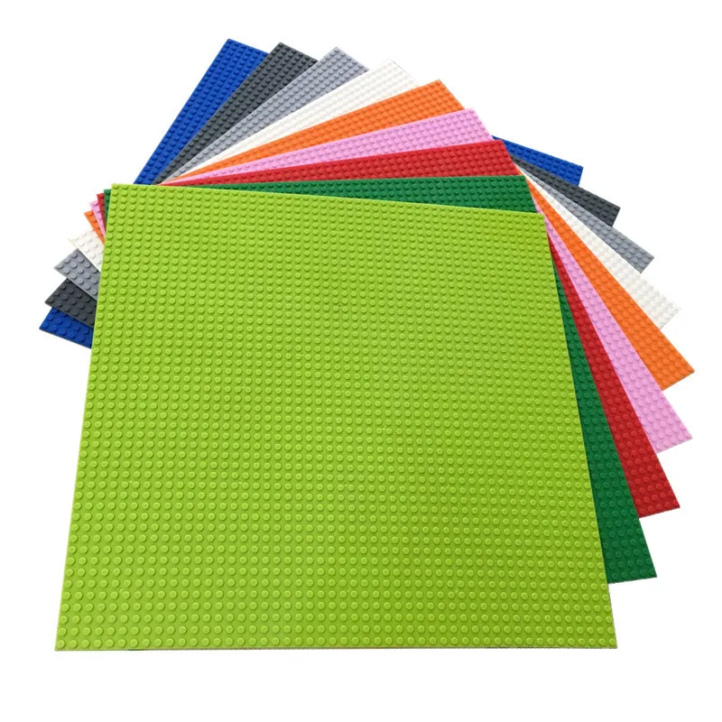 

Big Size 40*40cm DIY Baseplate 50*50 Dots Small Bricks Green Red Pink Legoingly Base Plate For Children Gift DIY Toys