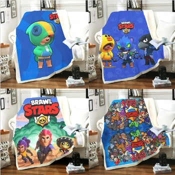 

Cartoon Throw Blanket Brawls Star Fleece Blanket Game Figure Fleece Microfibe Carpet Woolen Wearable Bedspread Bedding Kid Gift