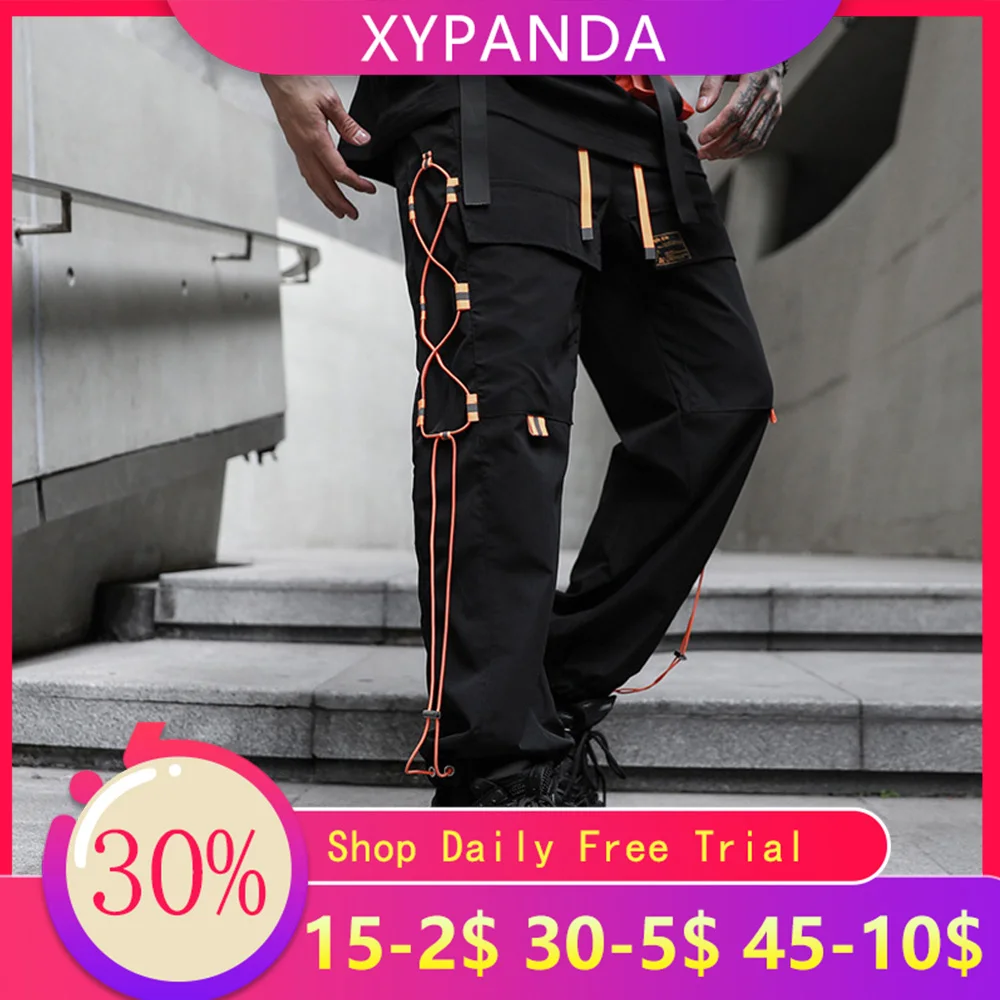 XYPANDA Cargo Bundle Feet Harem Pants Loose Street Trend Hip Hop Overalls Multi-pocket Casual Men | Мужская одежда