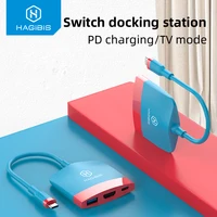 Hagibis Switch Dock TV Dock für Nintendo Schalter Tragbare Docking Station USB C zu 4K HDMI USB 3,0 PD lade für NS Macbook Pro