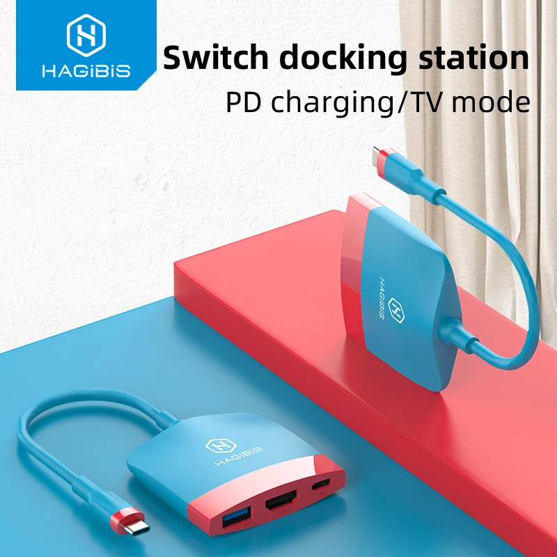 Hagibis Switch Dock Tv Dock For Nintendo Switch Portable Docking Station Usb C To 4k Hdmi Compatible Usb 3 0 Hub For Macbook Pro Docking Stations Usb Hubs Aliexpress