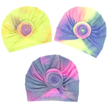 

Baby Colorful Gradient Hedging Cap Newborn Curly Flower Turban Indian Hat Baby Girls Headwrap Infant Chapeau Kids Donut Beanie