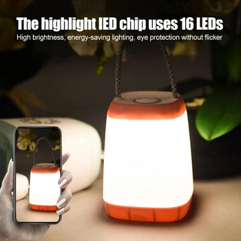 

Portable LED Hanging Dimmable Night Light Rechargeable Night Light Bedside Lamp Bedroom Desk Night Light Soft Light#7