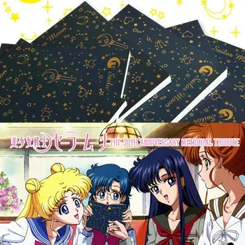 

Anime Sailor Moon Tsukino Usagi Crystal Princess Serenity Notebook Bronzing Black Cartoon Diary Journal Book Cosplay Gifts