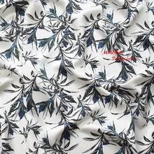 Шифоновая ткань, печатная растительная садовая шелковая шифоновая ткань, модное шоу женское платье мягкий шифон LL-146