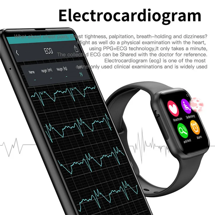 W34 1,5" Полный сенсорный Женский Смарт-часы для мужчин для Apple Watch Bluetooth Вызов ЭКГ монитор здоровье трекер Смарт-браслет iwo 10