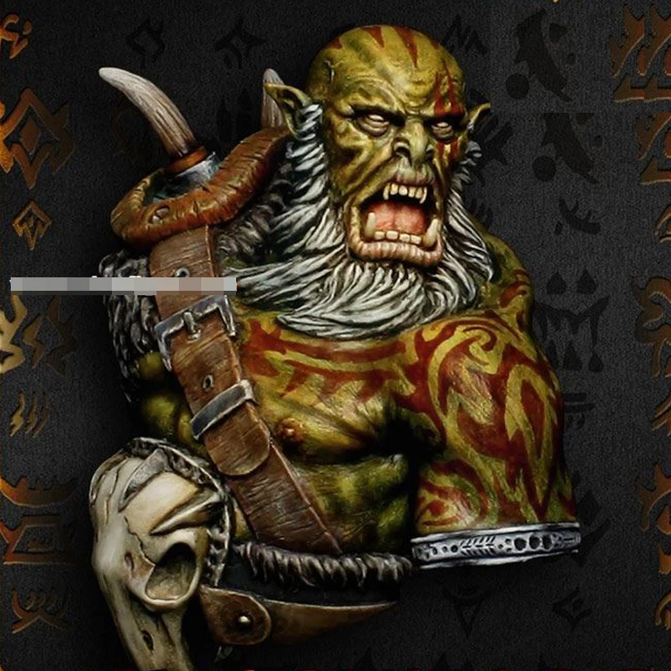 1/9 Orc General Ghashnarg модель бюст из смолы GK несобранный и Неокрашенный комплект|Игровые