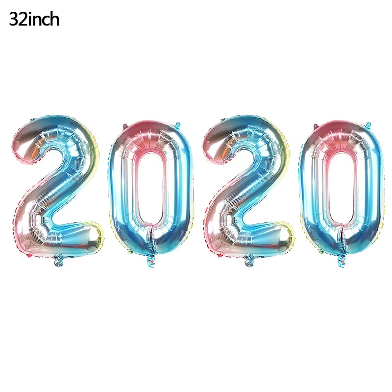 B02 blue rainbow 32 дюйма номер счастливый год воздушный шар бутылка вина круглая Звезда фольга надувной шар гелиевый воздушный шар вечерние украшения для дома - Цвет: B02 blue rainbow