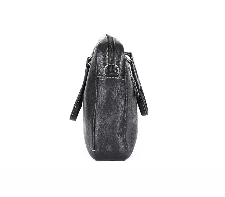 Briefcase men business handbag OL leather tote laptop cowhide shoulder bag casual large capacity soft handle high quality design