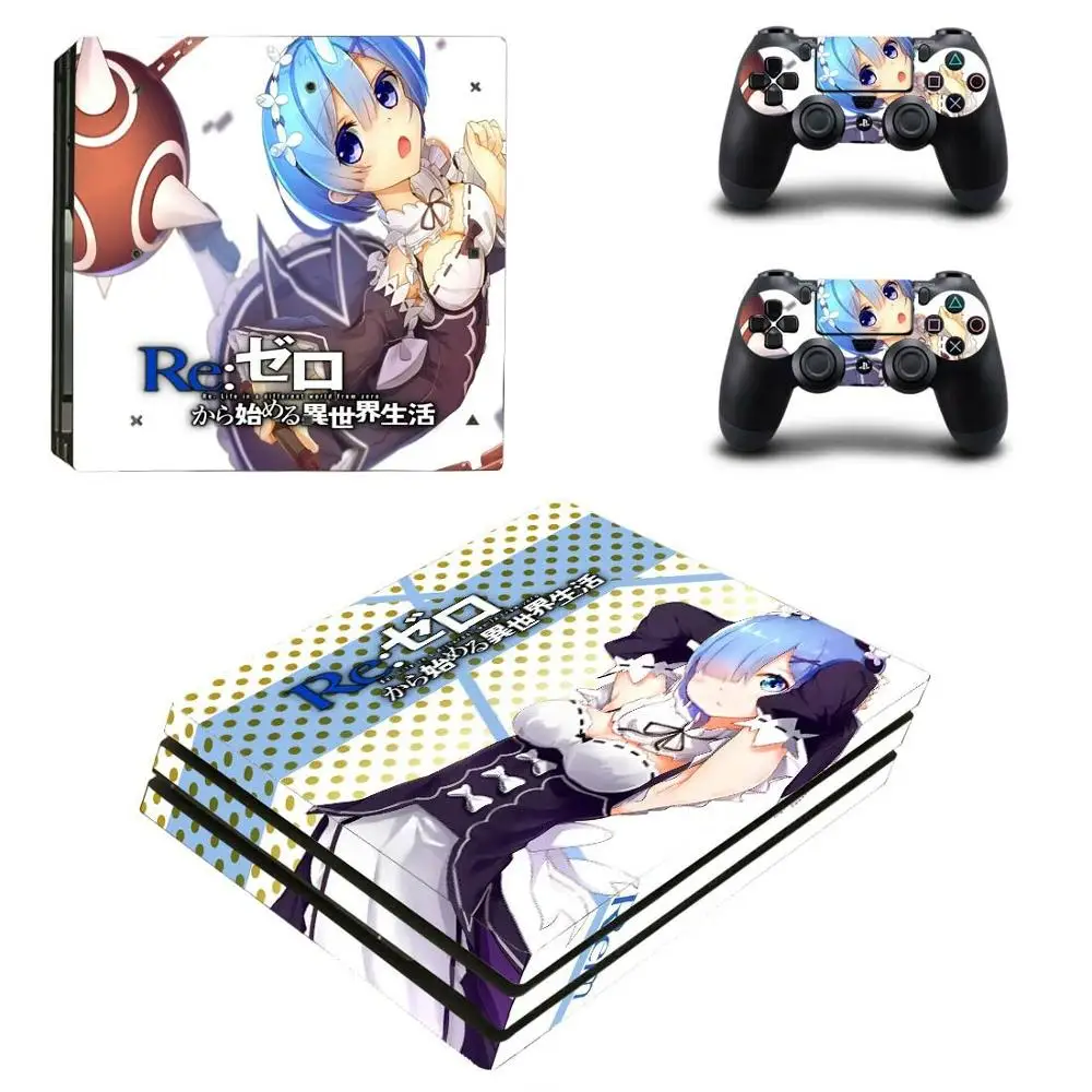 Re: жизнь в другом мире от zero Rem PS4 Pro наклейка для кожи наклейка для playstation 4 PS4 Pro консоль и контроллер Скины Виниловые - Цвет: YSP4P-1265