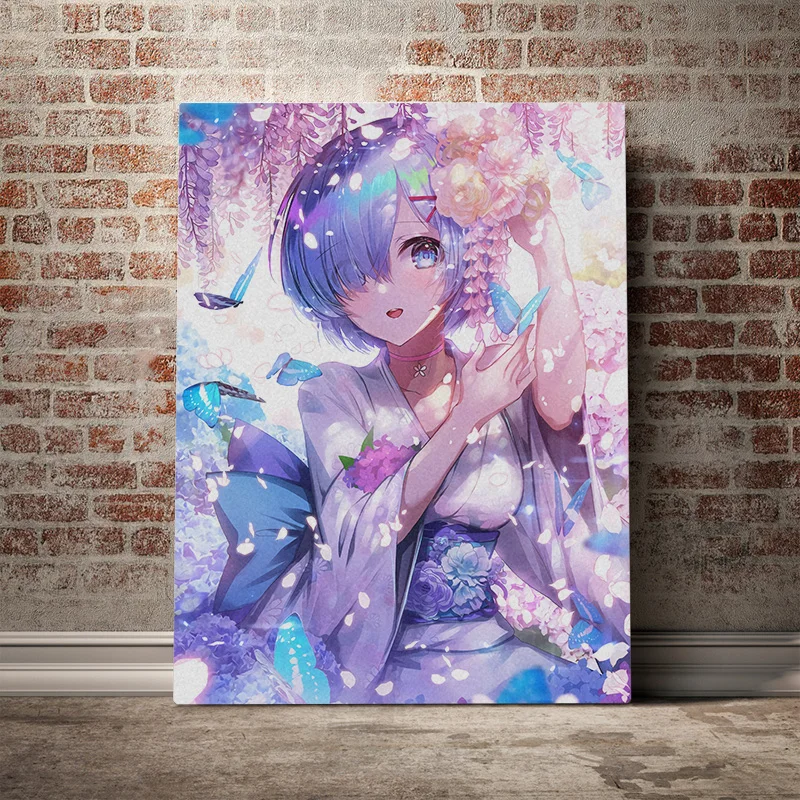 Hot-New-Poster-Anime-Wall-Canvas-Rem-Re-Zero-Anime-Poster-Canvas-Painting-Wall-Art-Decor