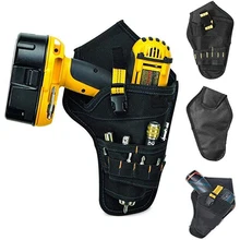 Bolsa de taladro eléctrico, bolso colgante multifuncional de lona, bolso de cintura, equipo de tela Oxford, Kit de mantenimiento de electricista