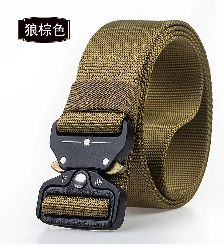 New Quick Release Buckle Outdoor Safety Outer Belt Quick Dry Pure Nylon Belt Training Belt 3.8cm Men Accessories Causal SA-8