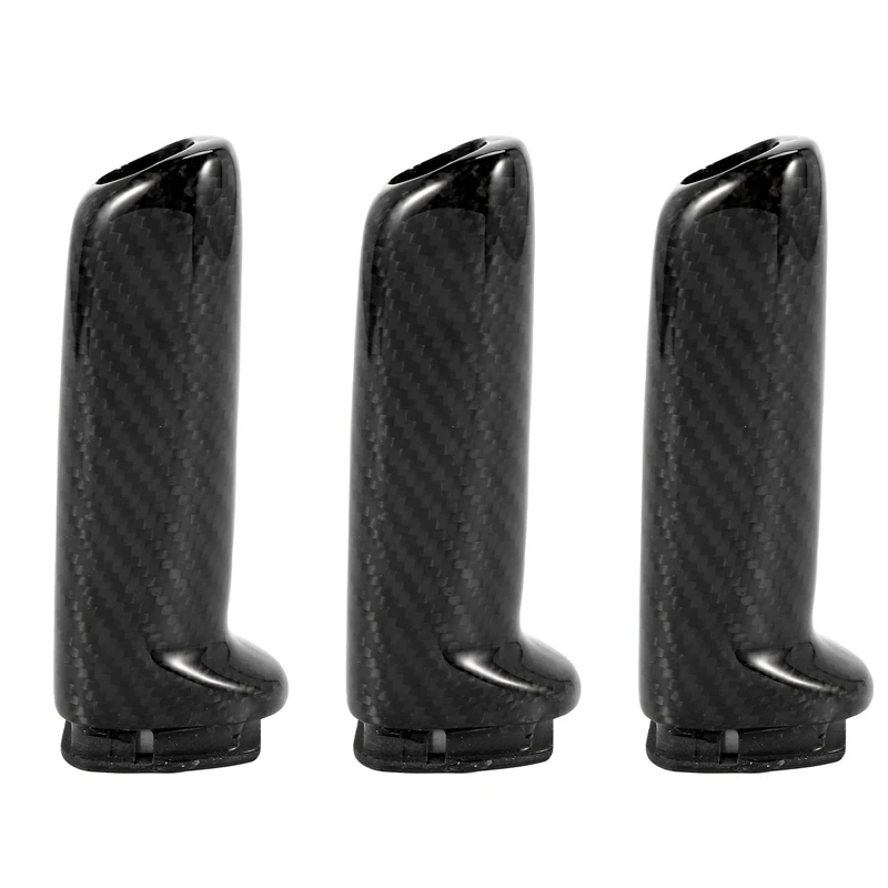 

3X for Bmw E46 E90 E92 E60 E39 F30 F34 F10 F20 Universal Carbon Fiber Car Handbrake Grips Cover Interior Trim