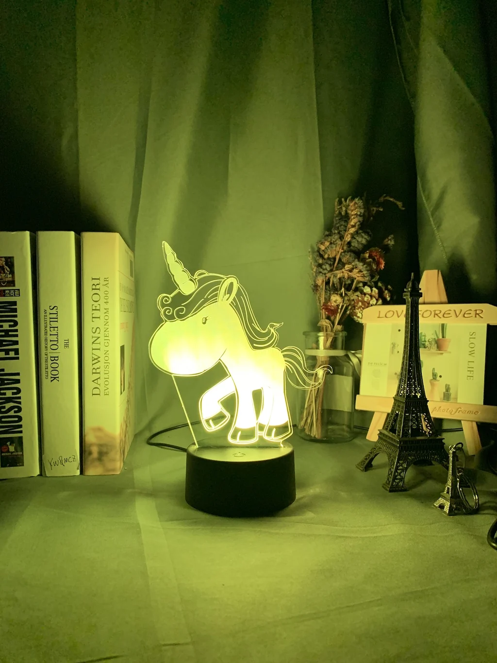 3d лампа Единорог детский ночной Светильник меняющий Цвет Usb Батарея ночной Светильник для малышей; для детей; для девочек Декор для спальни Единорог Ночник подарок