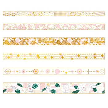 

1pc Cute Pink Foil Paper Washi Tape Kawaii Stationery Scrapbooking Decorative Tapes DIY Dairy Photo Album Stickers