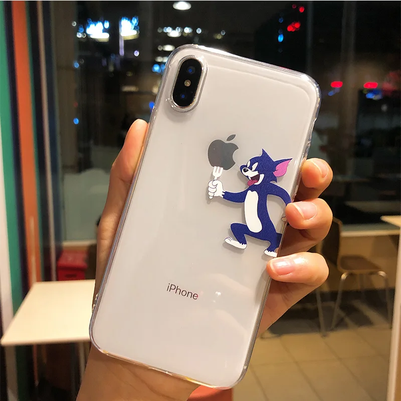 Для iphone 6 7 8 6s 11 Pro Max чехол для iphone X XS XR 7 8 Plus xs max 5 5S se чехол с человеком-пауком прозрачный чехол с принтом Микки - Цвет: 07A