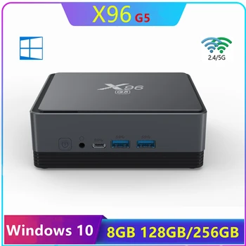 

X96 G5 Smart TV BOX Windows10 system 2.4G/5G Dual WIFI Bluetooth4.0 1000M LAN 8GB SSD 128GB/256GB Mini Pc Protable media player