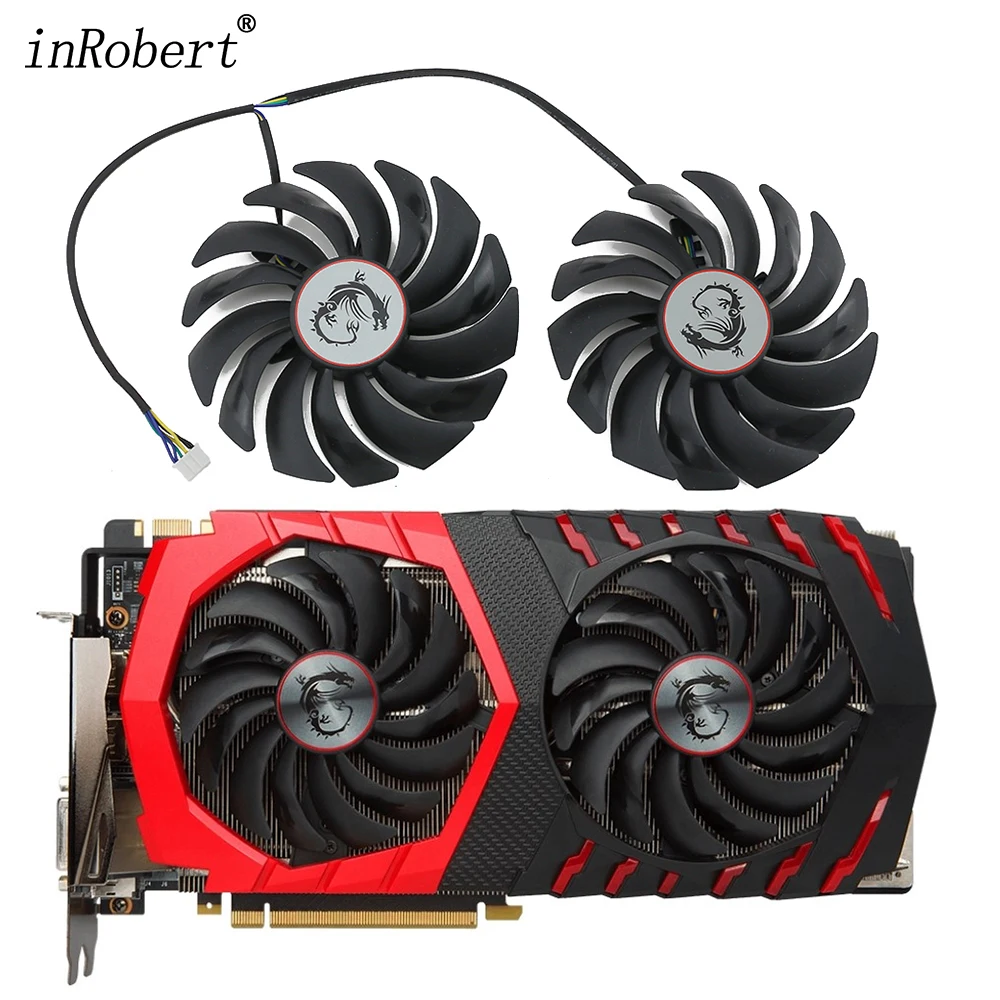 2 шт. PLD10010B12HH DC12V 0.40A 4PIN для MSI GTX1080Ti 1080 1070 1060 RX470 480 570 580GAMING Охлаждающие вентиляторы