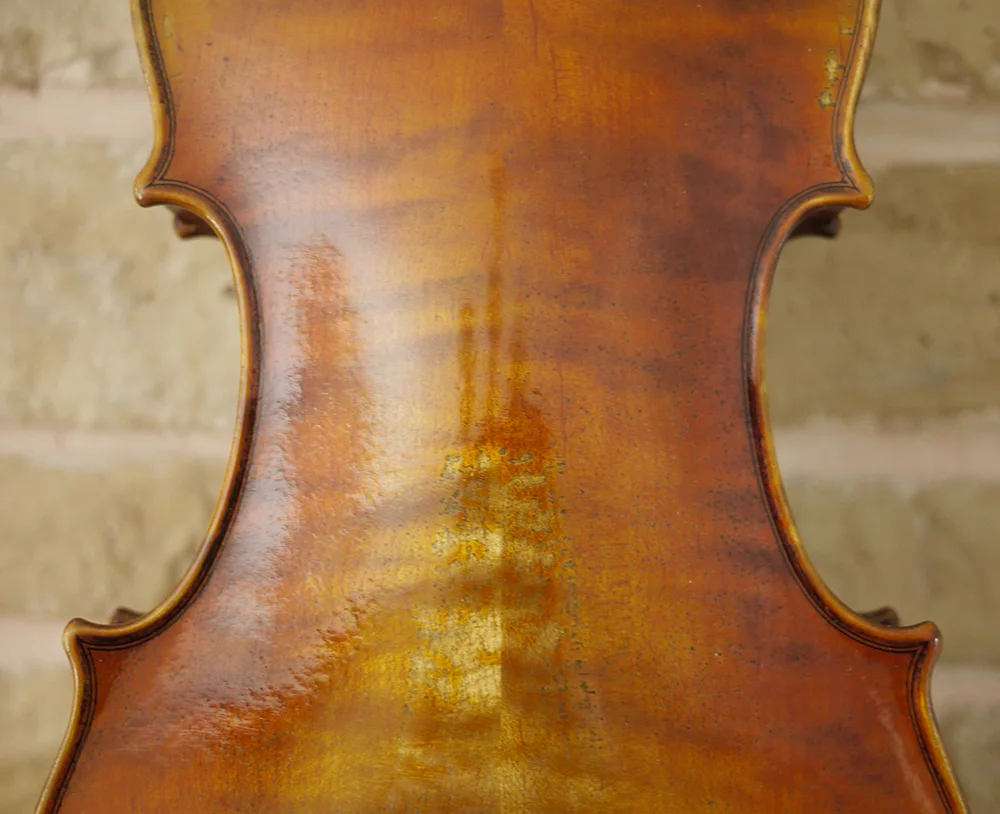 Модель StradIvarius 1715 с высоким содержанием пламени. Античный масляный лак. No.1005. Насыщенный и глубокий тон. ручной работы