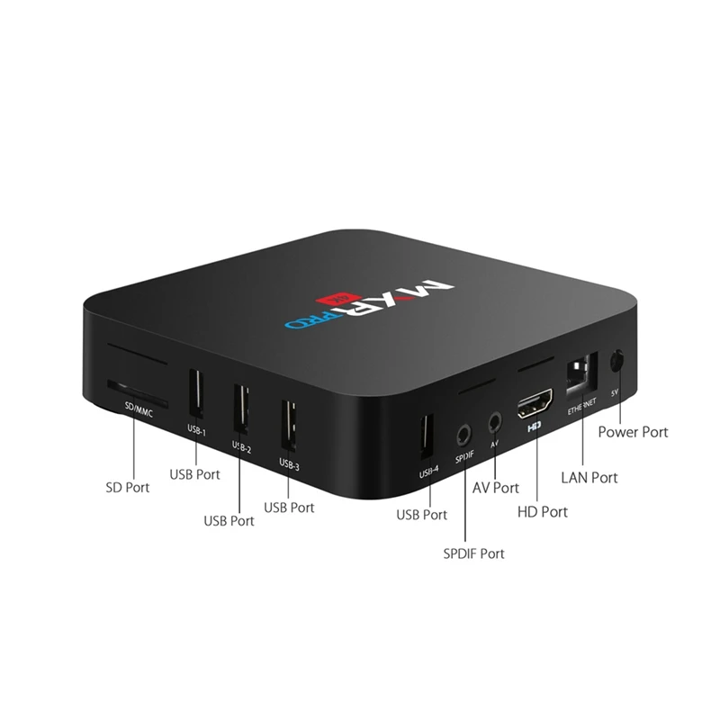 4Gb Ram 32Gb Rom Max Mxr Pro Android 7.1 Smart Tv Box Rk3328 Quad Core 2.4Ghz Wifi Vp9 H.265 Uhd Mx