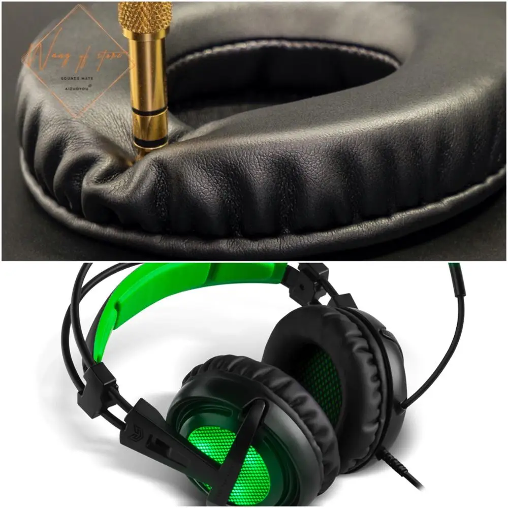 Soft Leather EarPad Foam Cushion EarMuff For Xonar X6 Gaming Headset Headphone