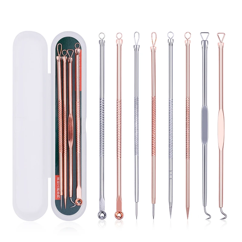 DUcare Makeup Tool Kit 4PCS Acne Blackhead Removal Needle Stainless Steel Pimple Spot Cleanser Extractor Face Clean Care Tool