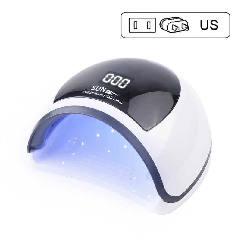 US Plug SUN H3 Plus УФ светодиодный светильник Сушилка для ногтей 96 Вт фототерапия лампа для ногтей режим быстрой сушки всех типов ногтей Гель-лак - Цвет: US Plug
