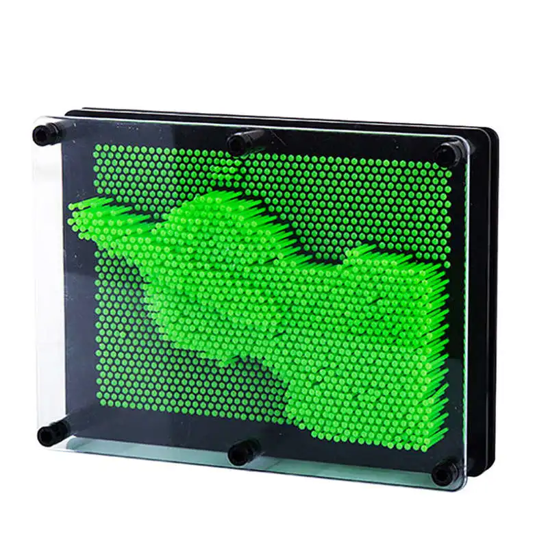 Pin Art 3D Скульптура Игла DIY резьба плесень настольная игрушка украшение дома декоративные украшения комнаты украшение дома-зеленый