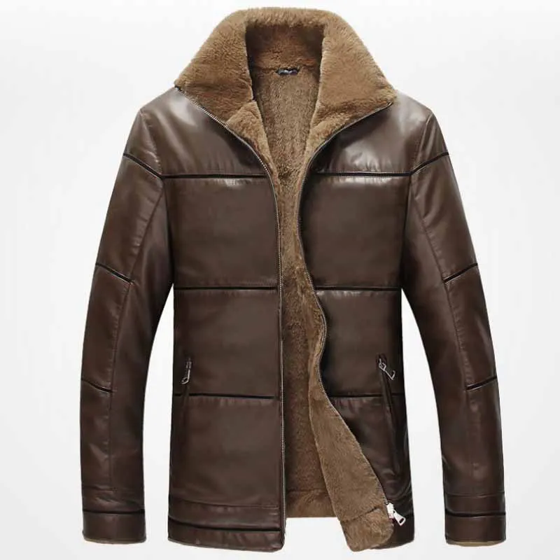 Новинка размера плюс 9XL Флисовая теплая куртка из искусственной кожи мужские пальто брендовые Дизайнерские мужские Куртки из искусственной кожи парки Зимняя уличная одежда