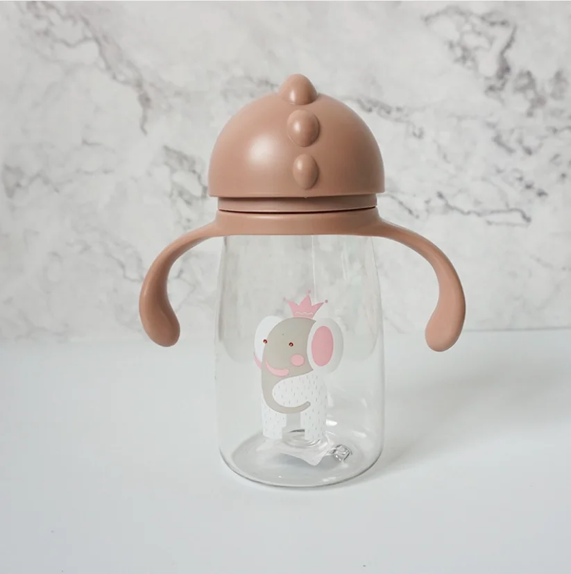 water cup Новая мультяшная детская чашка, противоскользящая чашка для питья с ручкой для детского сада, обучающая чашка для питья, детский чайник с ремешком - Цвет: water cup