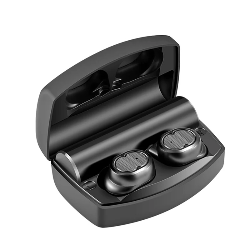 Black LIGE 2200 мАч power Bank TWS 5,0 беспроводной Bluetooth наушник для Xiaomi iphone стерео гарнитура IPX7 водонепроницаемые наушники - Цвет: Black