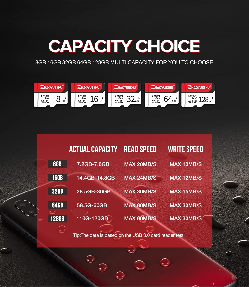 Класс 10 Micro sd карта 128 Гб 64 ГБ 32 ГБ 16 ГБ 8 ГБ cartao de memoria U3 TF/SD карты для телефона и спортивной камеры с бесплатным адаптером