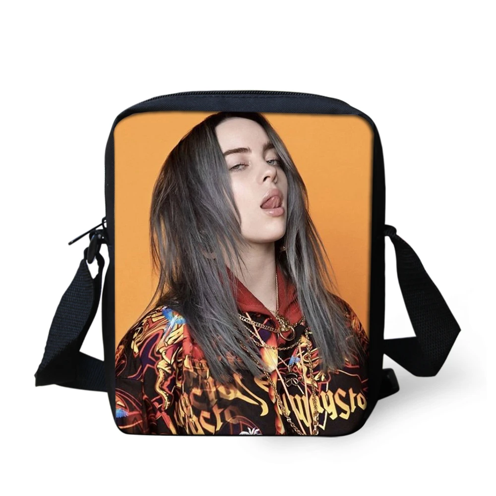 CDGX2019E 3 шт./компл. в стиле "хип-хоп" певец Billie Eilish школьные ранцы студенты рюкзак для мальчиков и девочек, детский черный рюкзак сумка для ноутбука - Цвет: CDGX2019E
